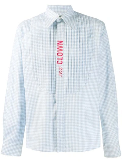 Pre-owned Walter Van Beirendonck 2008's Sexclown Gingham Shirt In Blue