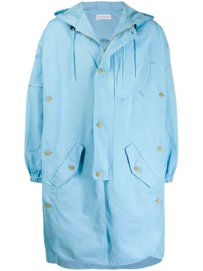 Pre-owned Walter Van Beirendonck 2012's Cloud Nº9 Pocket Patched Parka In Blue