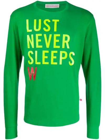 Pre-owned Walter Van Beirendonck 2012/13's Lust Never Sleeps Longsleeved T-shirt In Green