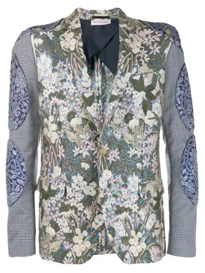 Pre-owned Walter Van Beirendonck 2015's Whambam Jacquard Jacket In Blue