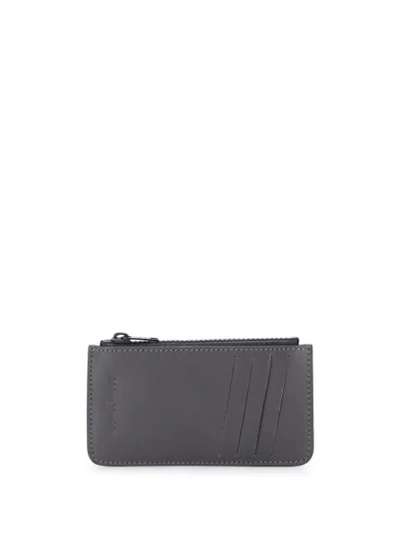 Maison Margiela Zipped Wallet In Grey