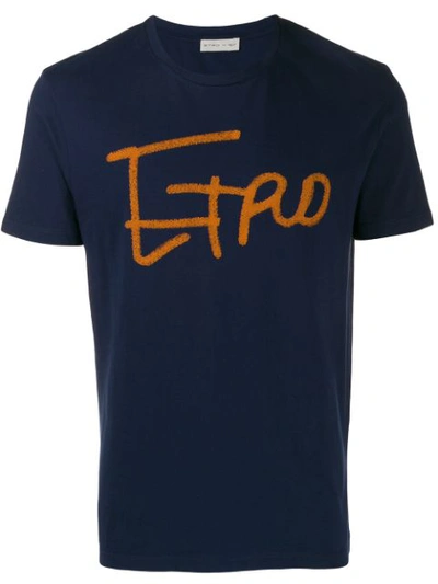 Etro Printed T-shirt In Blue