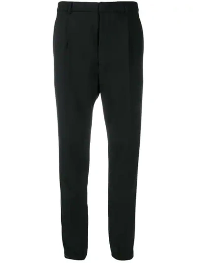 Prada Tailored Pleated Trousers In F0002 Black