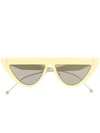 Fendi Cat Eye Sunglasses In Yellow