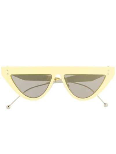 Fendi Cat Eye Sunglasses In Yellow