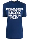 Dsquared2 Born In Canada T-shirt In Blue
