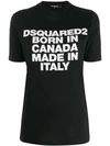 Dsquared2 Born In Canada Black Cotton T-shirt