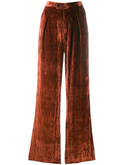 Chloé Straight Leg Trousers In Brown