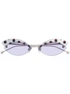 Fendi Polka-dot Cat Eye Sunglasses In Purple