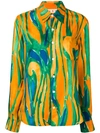 Marni Patterned Shirt In Green