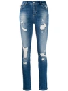 Philipp Plein Distressed Detail Jeans - Black