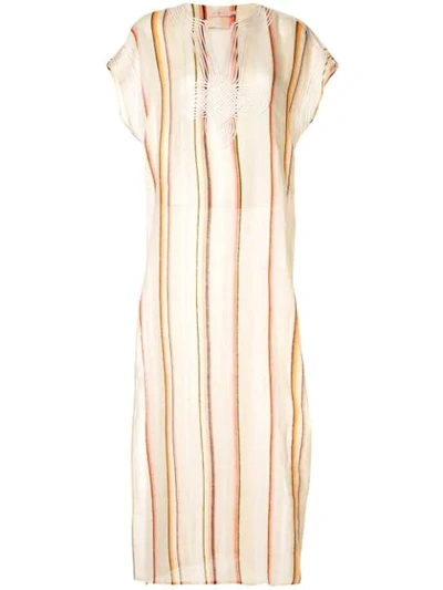 Tory Burch Striped Tunic Dress In Multicolour