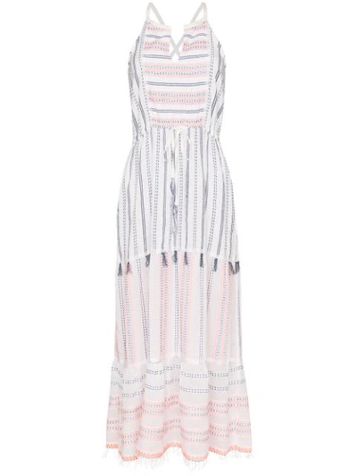 Lemlem Zehna Striped Maxi Dress In White