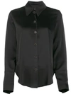 Nanushka Satin Shirt In Black