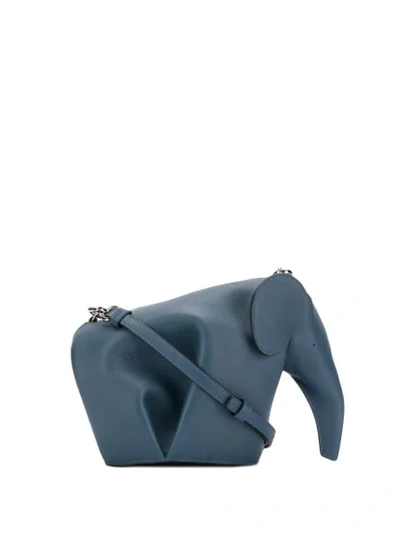 Loewe Elephant Clutch Bag In Blue