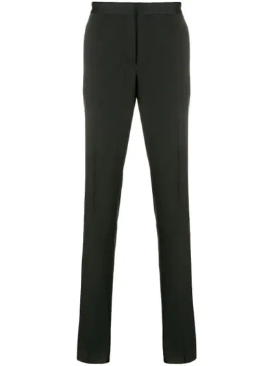 Versace Slightly Cropped Tailored Trousers In Black