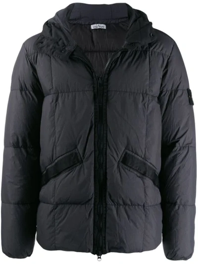 Stone Island Quilted Down Jacket In Grey