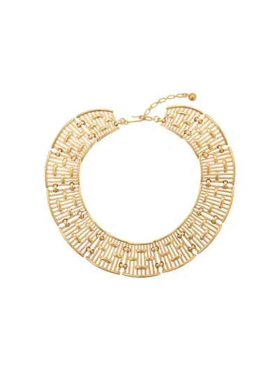 Pre-owned Susan Caplan Vintage 1970s Vintage Trifari Necklace In Gold