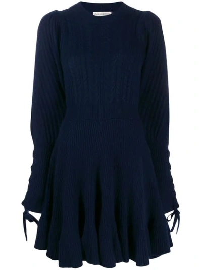 Ulla Johnson Puff Sleeve Knitted Dress In Blue