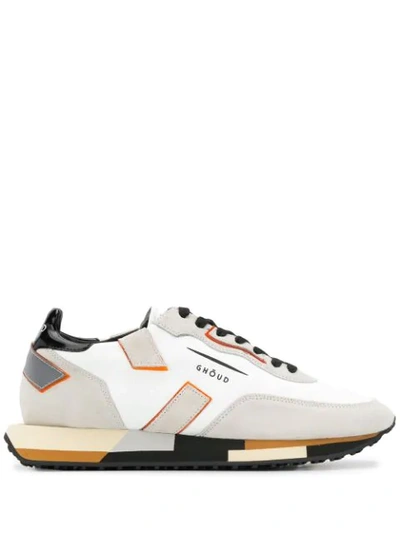 Ghoud Rush Sneakers In White Suede And Leather