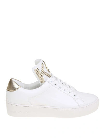 Michael Kors Mindy Sneakers In White Color Leather