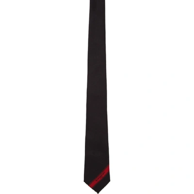 Givenchy Black And Red Logo Band Tie