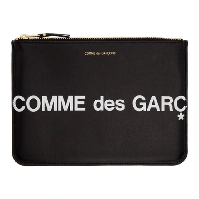 Comme Des Garçons Comme Des Garcons Wallets Black Large Huge Logo Pouch In 1 Black