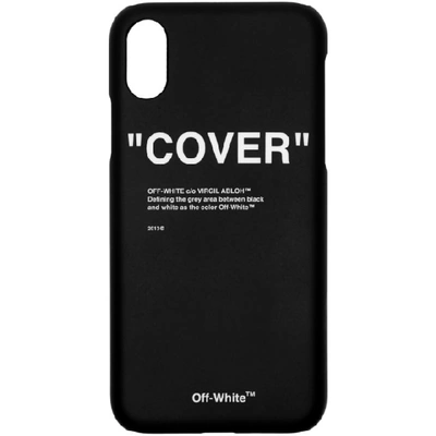 Off-white Ssense Exclusive Black Quote Iphone X Case In 1001 Blk/wt