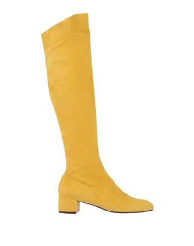 L'autre Chose Knee Boots In Yellow