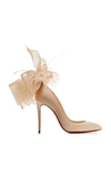Christian Louboutin Exclusive Anemone Embellished Satin Pumps In