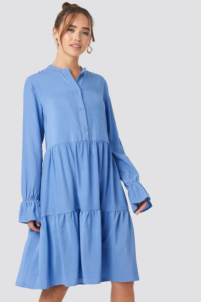 Na-kd Solid Shirt Dress - Blue