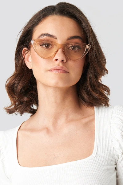 Na-kd Rounded Cat Eye Sunglasses - Brown In Light Brown