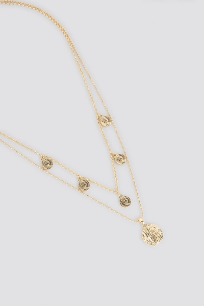 Na-kd Mini Coin Pendant Double Necklace - Gold