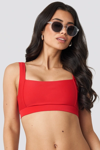 Na-kd Square Neck Bandeau Top Red