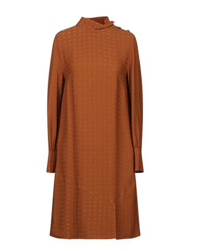 Ottod'ame Knee-length Dresses In Brown