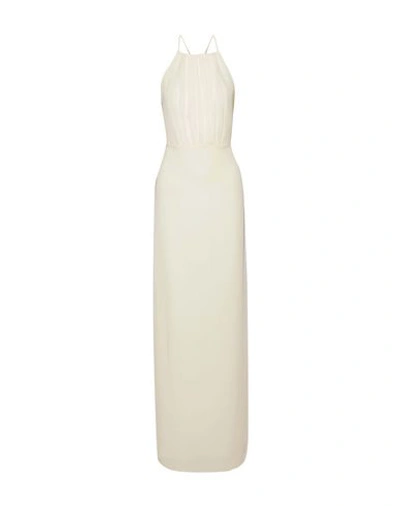 Halston Heritage Long Dresses In Ivory