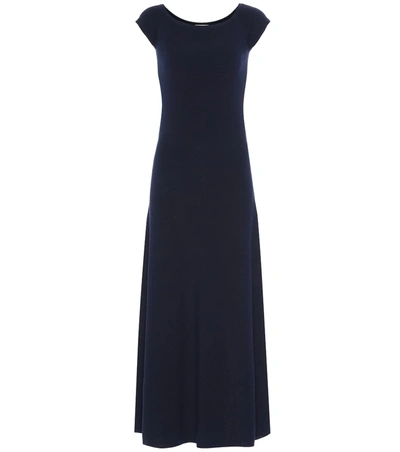 Gabriela Hearst Larrington Wool-blend Maxi Dress In Blue