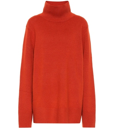 The Row Milana Wool And Cashmere Sweater In Orange