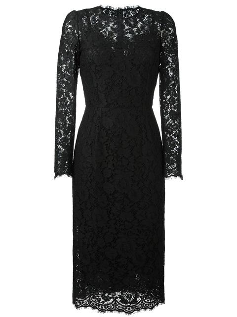 Dolce & Gabbana Lace Fitted Dress | ModeSens