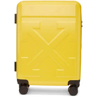 Off-white Arrow Hard Shell Spinner Trolly Luggage, Yellow In Yellow/yell