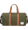 Herschel Supply Co Duffle Bag - Green In Dark Olive/ Saddle Brown