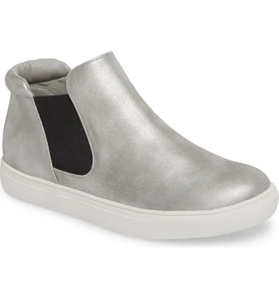 Cecelia New York Harlan Slip-on Sneaker In Silver Fabric