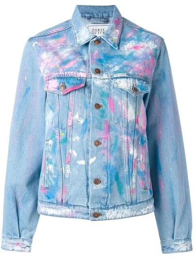 Forte Couture Painted Denim Jacket | ModeSens