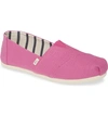 Toms Alpargata Slip-on In Red Plum Canvas