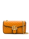 Gucci Gg Marmont 2.0 Small Shoulder Bag - Golden Hardware In Orange