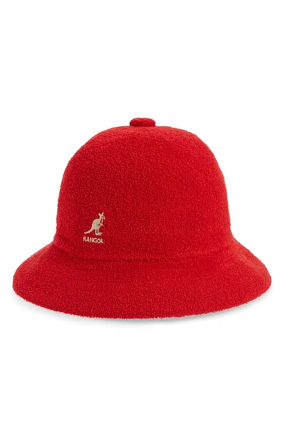 Kangol Bermuda Casual Cloche Hat In Scarlet