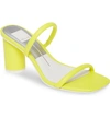 Dolce Vita Noles City Slide Sandal In Neon Yellow