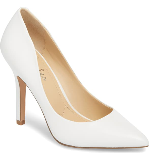 Charles By Charles David Maxx Pointy Toe Pump In White Leather | ModeSens
