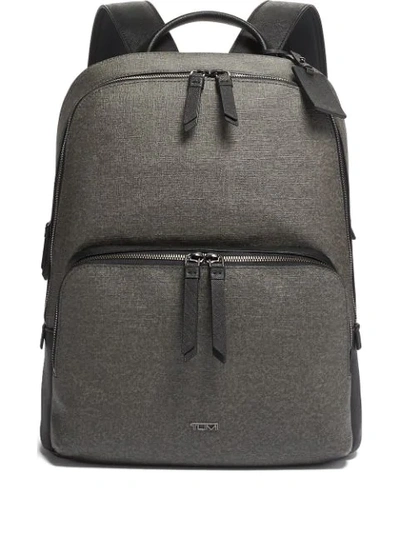 Tumi Varek Hudson Faux Leather Backpack - Grey In Earl Grey