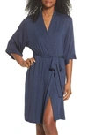 Papinelle Jersey Robe In Navy